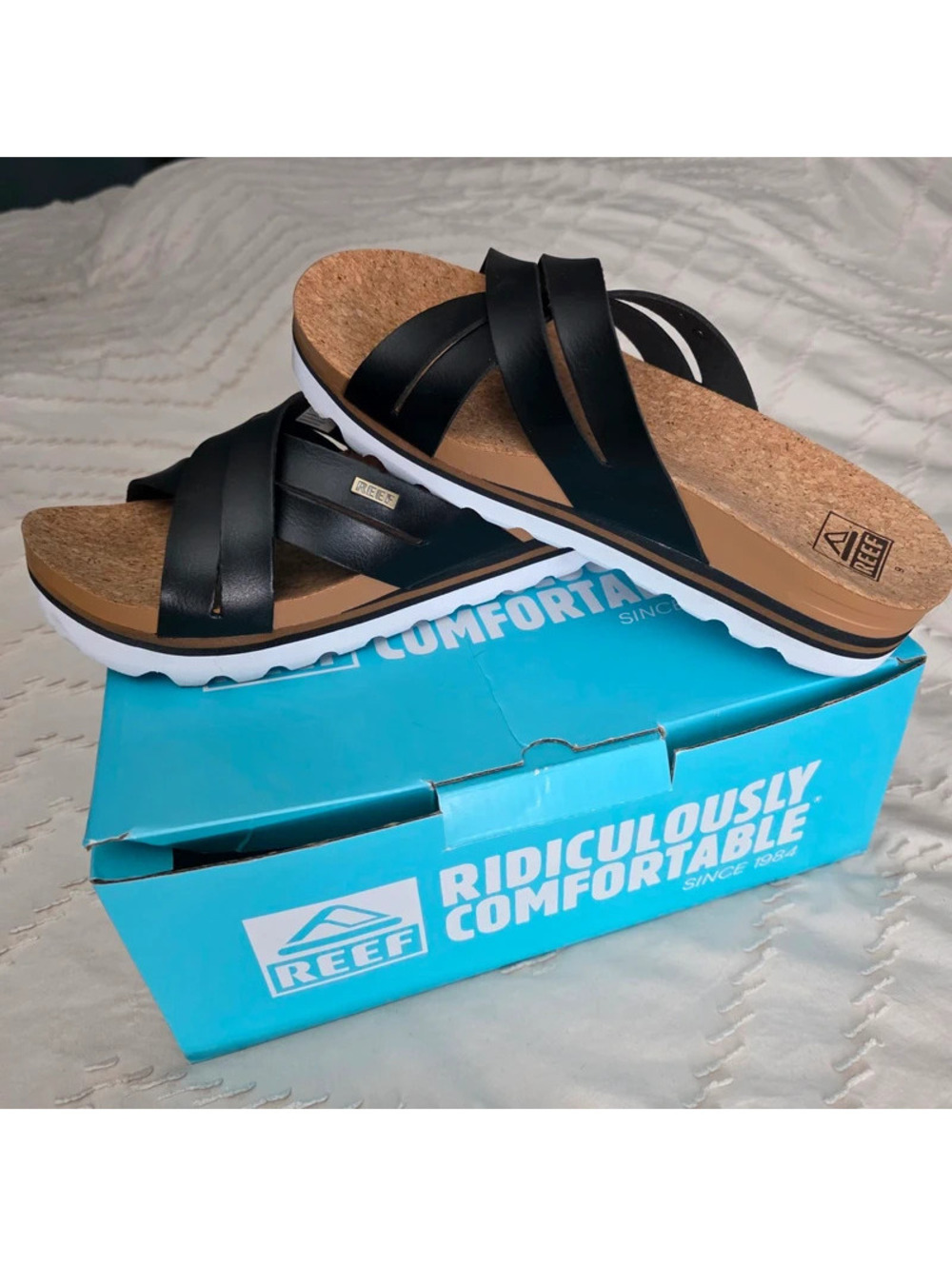 Reef Sandles Black/Tan size 9